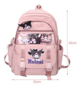 San rio Kuromi Ryggsäck Girl Fashion Largecapacity Skolväskor Beige