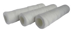 Set med 3 anti-sedimentfilterpatroner lindade 20 mikron - Standardstorlek 10\", för att filtrera bort föroreningar från kylskåpsvatten - Varaktighet: 6 månader