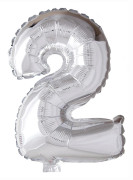 Folieballong 86 cm siffra 2 silver
