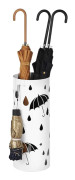 Paraplyställ - paraplyer stål för 5-6 paraply Vit 19.5 x 49 cm