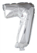 Folieballong 86 cm siffra 7 silver