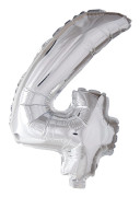 Folieballong 86 cm siffra 4 silver