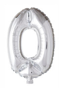 Folieballong 86 cm siffra 0 silver