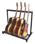 Gitarrställ, rymmer 5 gitarrer, hållbar järnram, enkel montering