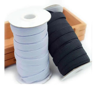 10 meter Syresår Elastiska Band Skrädderi Midjeband Platta Snören Sybehör 3~14mm white 3mm