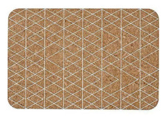 Ladelle Mali Set med 4 bordslinnen brun/vit tyg 45 x 30 cm - 40045