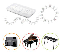 Piano Keyboard Notetiketter Avtagbar Silikon Piano Notguide Med Låda