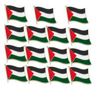 15 st Palestina flagga pin knapphål badge Palestina flaggor brosch nålar märken Palestina nationaldag dekorationer