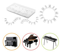 Piano Keyboard Notetiketter Avtagbar Silikon Piano Notguide Med Låda