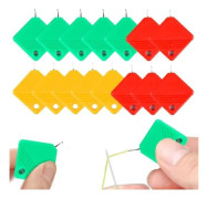 Nålträdare, Nålträdare för Symaskin, Nålträdare för Handsömnad, Trär Nålar Snabbt och Enkelt multicolor-15pcs