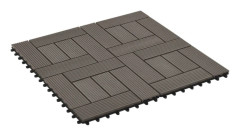 Terrassplattor 22 st 30 x 30 cm 2 m² WPC Mörkbrun - SURENHAP - J04829