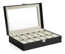 Klockl�da med 12 fack 12" x 8" x 3" (L x B x H)