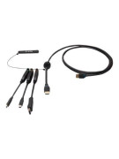 C2G 6ft (1.8m) 4K HDMI Premium Cable and Dongle Adapter Ring with Color Coded Mini DisplayPort DisplayPort and USB-C - video adapter kit - Mini DisplayPort / DisplayPort / HDMI / USB-C