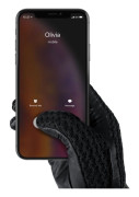 Mujjo Leather Crochet Touchscreen Gloves - M