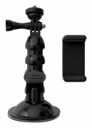 Hurtel GoPro sugkoppshållare för GoPro, DJI, Insta360, SJCam, Eken sportkameror + smartphoneadapter (GoPro bilsugkopp)
