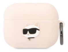 Karl Lagerfeld AirPods Pro Skal Silicone Choupette Head 3D - Rosa