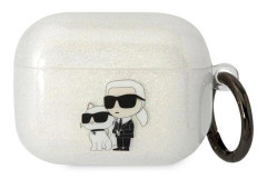 KARL LAGERFELD AirPods Pro Skal Gliter Karl&Choupette - Clear