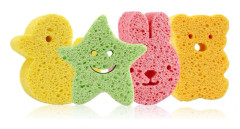 4 st Baby Konjac Badsvamp Set Konjac Svampar, Baby Badsvamp Naturlig Söt Formad Badsvamp Härlig Tecknad Formad Badsvamp Idealisk