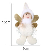 IC Juldocka Xmas Plysch Ängelberlock Julgransprydnad Leksak Stil 1