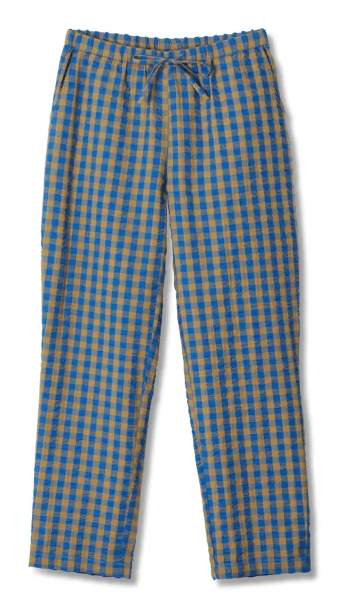 JUNA - Bæk & Bølge Barbara Pants - Byxor - Blue/Ochre - XS