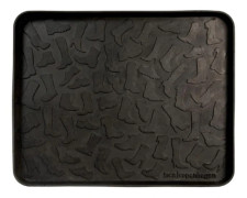 Tica Copenhagen - Skobakker I Gummi - Skobricka - Black - Medium - B48 x L38 x H3 cm
