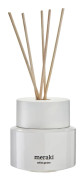 Meraki - Scent freshener with sticks - Doftfräschare - White garden, White - H8 x D7 cm