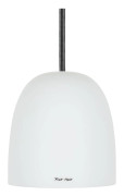 Piet Hein - Super115 Mm Pendel Opal-glass (g9 42w) - Hängsmycke - SUPER115 mm pendel OPAL-GLASS (G9 42W) - SORT ledning 3m - H11.6 x W11.5 D11.5 cm