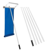 Snow Rake med 5-delad stång & aluminiumram & halkfritt handtag Silver