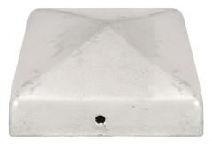 Stolphattar pyramid 6 st galvaniserad metall 81x81 mm - Silver