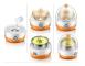Automatic Power off Cooking Egg Mini Dingle-layer Multi-function Stainless Steel Breakfast Machine, CN Plug, 220V(Orange)