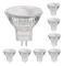 MR11 12V 35W halogenlampor GU4 sockel 2800K varmvit, dimbara, 8-pack (LGL)