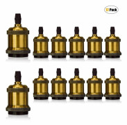 Metallkroppad lampsockel med sladdgrepp, flamskyddad värmebeständig E26 E27 ljussockel, minimalistisk pendellampa med antikt industriellt utseende