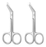 Stomipåse Sax-Stomi Påse Sax med Trubbig Rund Spets för Kolostomi Ileostomi Vård, Rostfritt Stål, 11,2 cm L, 2 st