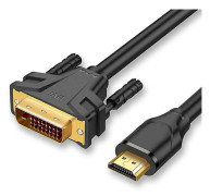 HDMI A till DVI Adapterkabel - 2m (ej lämplig för anslutning till SCART eller VGA-portar), Svart