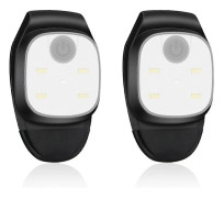 LED Pannlampa Bröstlampa 2-delad Löparlampa med 4 Ljuslägen Säkerhetslampa med Clip för Utomhussporter Löpning Camping