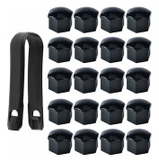 20-pack 17mm hjulmutterskydd, hjulbultmutterskydd, sexkantiga däckmutterskydd