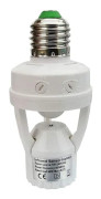 Sockel med PIR-rörelsesensor Glödlampor med E27-sockel för inomhusbruk med tids- och ljusjustering