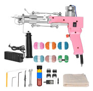 Elektrisk tuftingpistol, hållbar stålkonstruktion, komplett tuftingkit,Rosa EU PLUG 220V-A