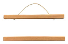 [NT] Magnetisk trähängare Foton Affischram Teak Trärulle Väggkonstdekor Modern Teak Magnet 51cm