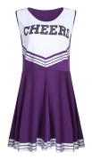 Barnfotboll baby cheerleading uniformer prestanda uniformer Purple 150cm