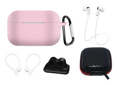 [5-Pack] Airpods Pro 2/Pro 1 Tillbehör Set - Rosa Rosa
