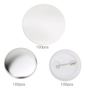 Paris_100 set 37 mm märkesnåls knappdelar Märkestillbehör Material för DIY-hantverk