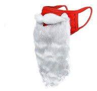 [NT] Tomteskägg Jul Halloween Rekvisita Lätt att Bära Täckning Roligt Falskt Vitt Skägg Cosplay Party Kostym