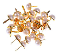 100 st Pearls Crafts The Pearl Scrapbooking Brads Craft Brads Paper Fasteners Paper BradsGoldenM Golden Golden M