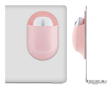Universell Självhäftande Musficka, Mushållare för Trådlös Mus, Musfodral för Laptop, Återanvändbar Självhäftning (Rosa)