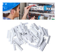 100 st UK3N Terminalmarkering Etiketter Nylon Kopplingsplint Markeringsremsa Presstyp Installation ZB5 61‑70