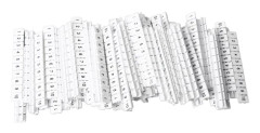 100 st Terminal Marker Strip Blocks Etiketter Märkningsetiketter Märk Bar Värmebeständig Nylon