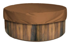 Rund Poolskydd Solskydd för Pool, Vattentätt Skydd för Spa, 190T för Utomhus Spa Badkar,——Brun 21570cm..DEBUNS