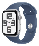 Apple Watch SE 2024 GPS 44mm Silver Aluminium Case / Denim Sport Band - M/L