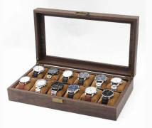 {NT} Watch Box 12 Watches Walnut - Brown